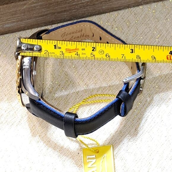 NWT INVICTA 18K PRO DIVER GOLD PLATED MENS SWISS MVMNT WATCH BLUE CALF LEATHER - Picture 15 of 16